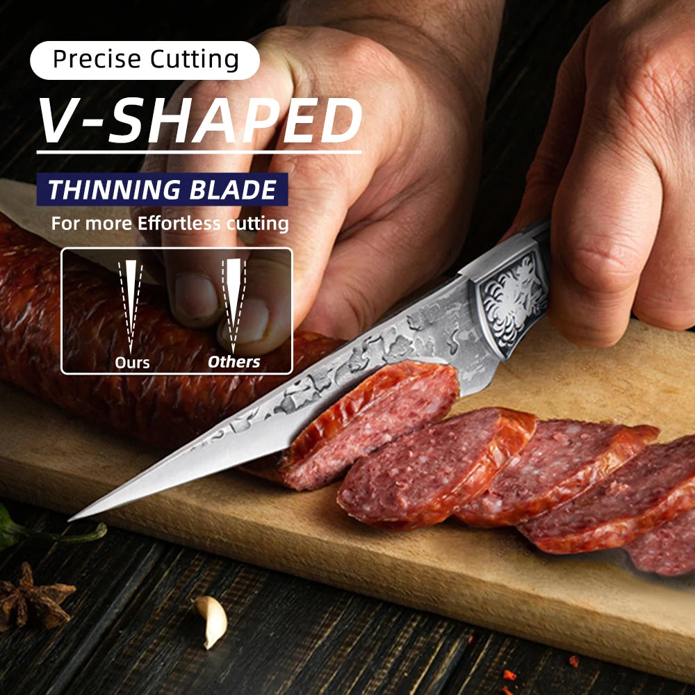 Hand-Forged Cleaver & Chef Knife – High-Carbon Clad Steel