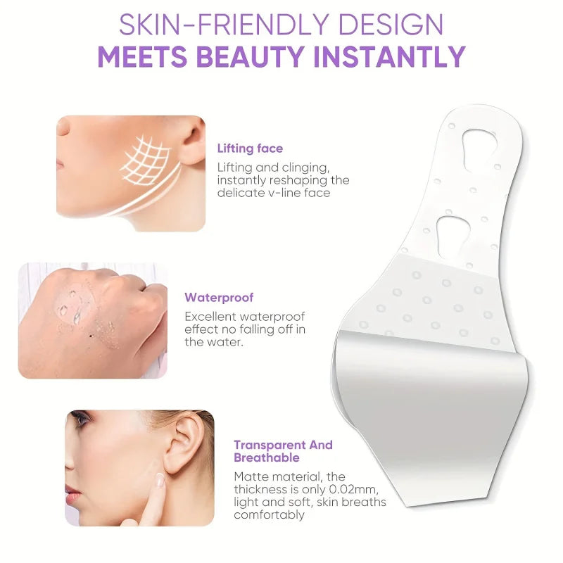 Invisible V-Lift Face Tape – 40 Pcs Instant Lift & Contour
