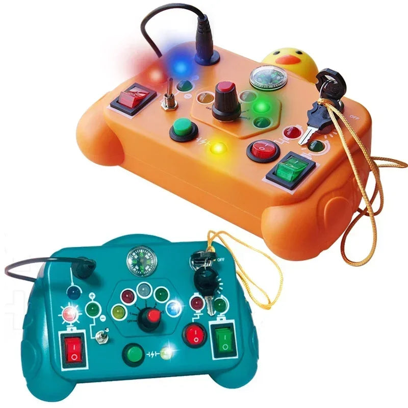 Light-Up Montessori Busy Board – Interactive Sensory Learning Toy for Toddlers